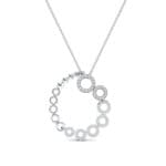 Half-Pave Eyelet Crystal Necklace (0.47 CTW) Top Dynamic View