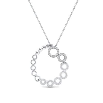 Half-Pave Eyelet Diamond Necklace (0.47 CTW) Top Dynamic View