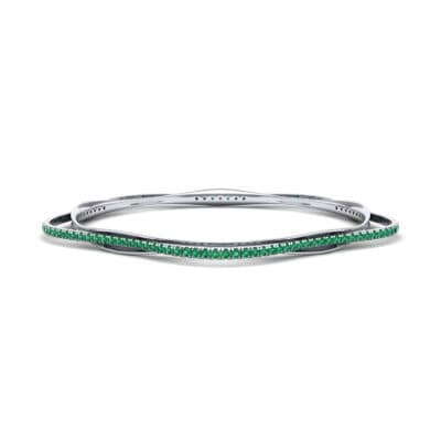 Thin Orbit Emerald Bangle (1.88 CTW) Perspective View