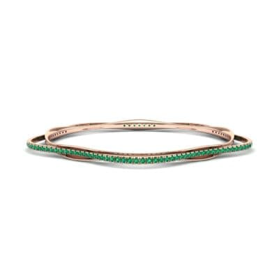 Thin Orbit Emerald Bangle (1.88 CTW) Perspective View