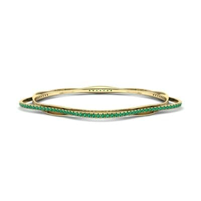 Thin Orbit Emerald Bangle (1.88 CTW) Perspective View