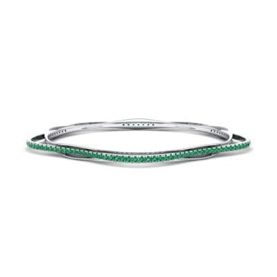 Thin Orbit Emerald Bangle (1.88 CTW) Perspective View