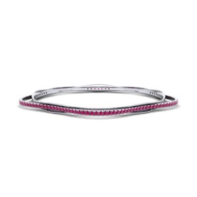 Thin Orbit Ruby Bangle (1.88 CTW) Perspective View
