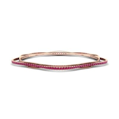 Thin Orbit Ruby Bangle (1.88 CTW) Perspective View