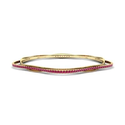 Thin Orbit Ruby Bangle (1.88 CTW) Perspective View