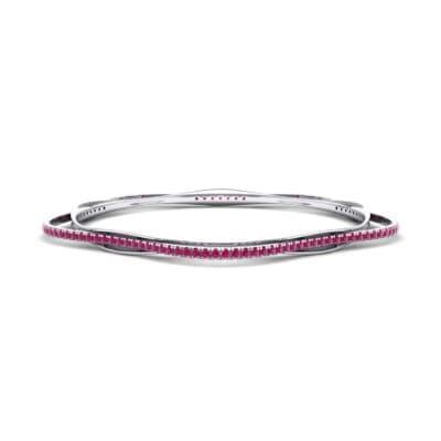 Thin Orbit Ruby Bangle (1.88 CTW) Perspective View