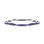Thin Orbit Blue Sapphire Bangle (1.88 CTW) Perspective View
