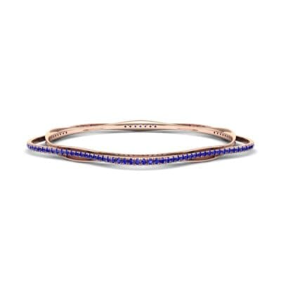 Thin Orbit Blue Sapphire Bangle (1.88 CTW) Perspective View