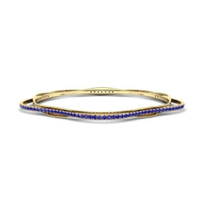 Thin Orbit Blue Sapphire Bangle (1.88 CTW) Perspective View