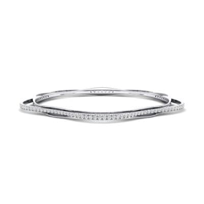 Thin Orbit Crystal Bangle (1.88 CTW) Perspective View