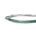 Thin Orbit Emerald Bangle (1.88 CTW) Top Dynamic View