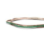 Thin Orbit Emerald Bangle (1.88 CTW) Top Dynamic View