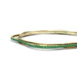 Thin Orbit Emerald Bangle (1.88 CTW) Top Dynamic View
