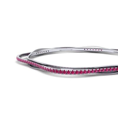 Thin Orbit Ruby Bangle (1.88 CTW) Top Dynamic View