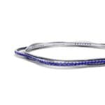 Thin Orbit Blue Sapphire Bangle (1.88 CTW) Top Dynamic View