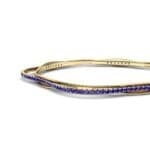 Thin Orbit Blue Sapphire Bangle (1.88 CTW) Top Dynamic View