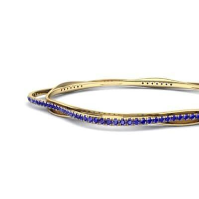 Thin Orbit Blue Sapphire Bangle (1.88 CTW) Top Dynamic View