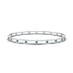 Channel Emerald Bangle (0.3 CTW) Perspective View
