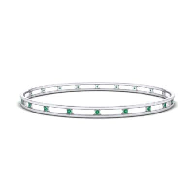 Channel Emerald Bangle (0.3 CTW) Perspective View