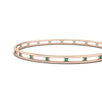 Channel Emerald Bangle (0.3 CTW) Top Dynamic View