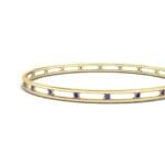Channel Blue Sapphire Bangle (0.3 CTW) Top Dynamic View
