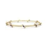 Deco Line Blue Sapphire Bangle (0.18 CTW) Perspective View