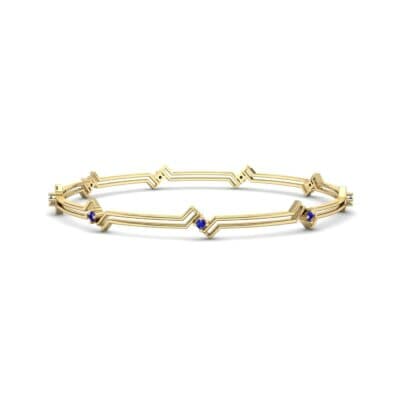 Deco Line Blue Sapphire Bangle (0.18 CTW) Perspective View