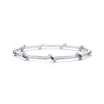 Deco Line Blue Sapphire Bangle (0.18 CTW) Perspective View