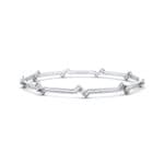Deco Line Crystal Bangle (0.18 CTW) Perspective View