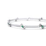 Deco Line Emerald Bangle (0.18 CTW) Top Dynamic View