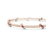 Deco Line Ruby Bangle (0.18 CTW) Top Dynamic View