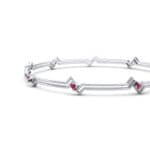 Deco Line Ruby Bangle (0.18 CTW) Top Dynamic View