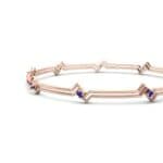 Deco Line Blue Sapphire Bangle (0.18 CTW) Top Dynamic View