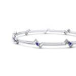 Deco Line Blue Sapphire Bangle (0.18 CTW) Top Dynamic View