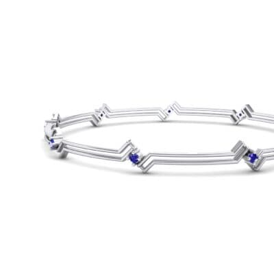 Deco Line Blue Sapphire Bangle (0.18 CTW) Top Dynamic View