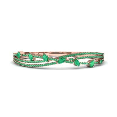 Entwine Emerald Cuff (2.53 CTW) Perspective View