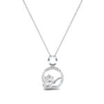 Pave Q Crystal Pendant (0.94 CTW) Perspective View
