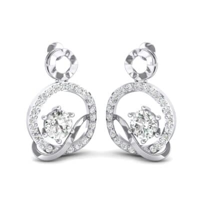 Pave Q Crystal Earrings (1.48 CTW) Perspective View