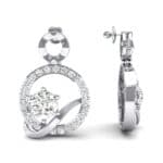 Pave Q Crystal Earrings (1.48 CTW) Top Dynamic View