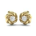 Swirl Solitaire Diamond Earrings (1 CTW) Perspective View