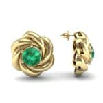 Swirl Solitaire Emerald Earrings (1 CTW) Top Dynamic View