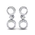 Disco Circle Drop Diamond Earrings (0.27 CTW) Side View