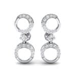 Disco Circle Drop Diamond Earrings (0.27 CTW) Side View