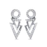 Disco Triangle Drop Diamond Earrings (0.41 CTW) Perspective View