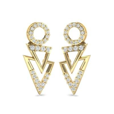 Disco Triangle Drop Diamond Earrings (0.41 CTW) Perspective View