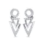 Disco Triangle Drop Crystal Earrings (0.41 CTW) Perspective View