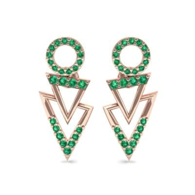 Disco Triangle Drop Emerald Earrings (0.41 CTW) Side View