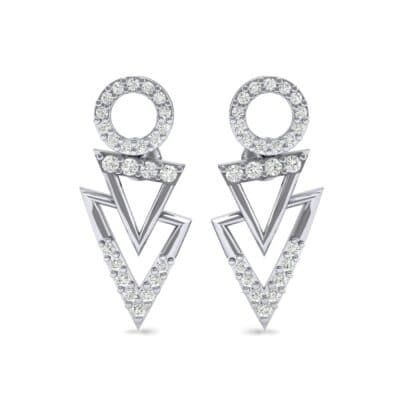 Disco Triangle Drop Diamond Earrings (0.41 CTW) Side View