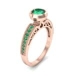 Blithe Bezel-Set Solitaire Emerald Engagement Ring (0.67 CTW) Perspective View