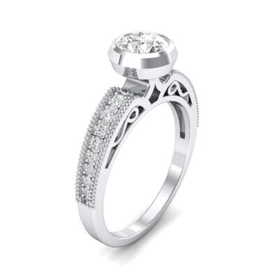 Blithe Bezel-Set Solitaire Diamond Engagement Ring (0.67 CTW) Perspective View